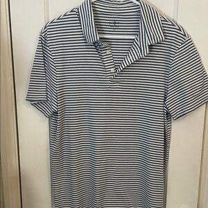 J. Crew Navy and White Striped Polo Shirt